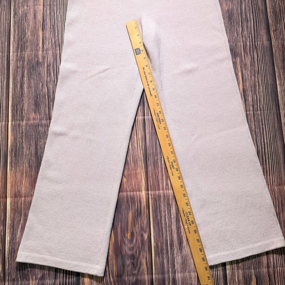 St. John Collection By Marie Wide Leg Knit Pants Pants Size 6 Gray Pink Lavender - Picture 3 of 5